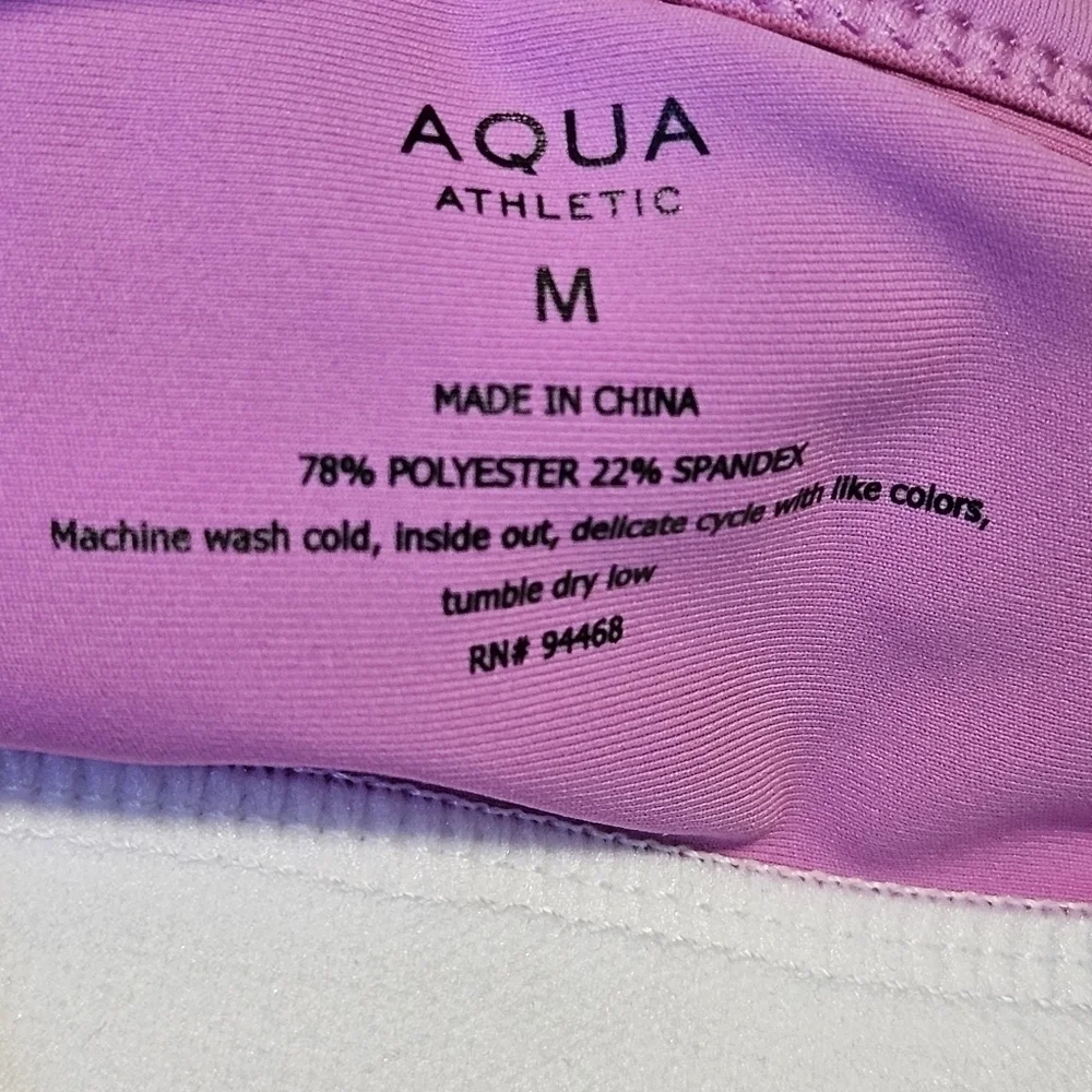 NWT One piece shorts athletic wear Aqua size medium - Picture 6 of 6